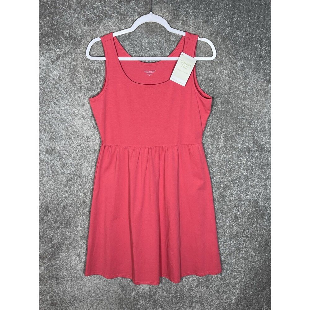 Green Cotton by GARNET HILL Sleeveless Scoop Fit & Flare Dress Womens Size M NWT